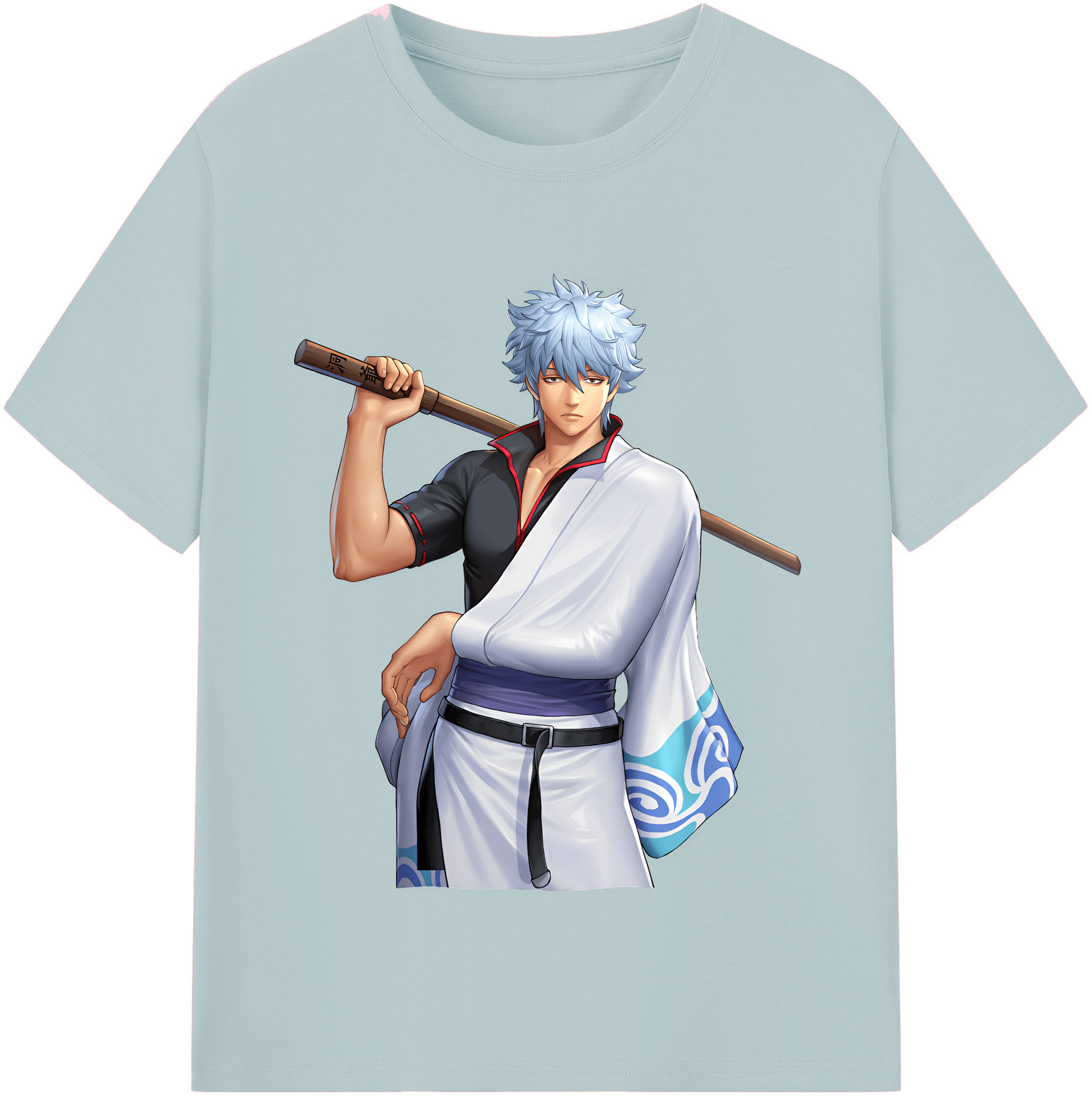 （画像用） ぎんたま 坂田銀時（さかたぎんとき） 神楽 志村新八（しむら しんぱち） GINTAMA Sakata Gintoki Kagura Shimura Shinpachi 綿100％半袖Tシャツ（フロントプリント）